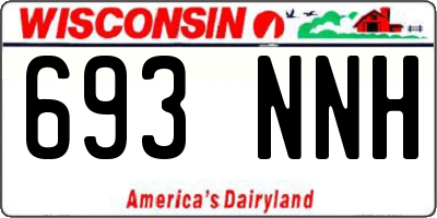 WI license plate 693NNH