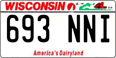 WI license plate 693NNI