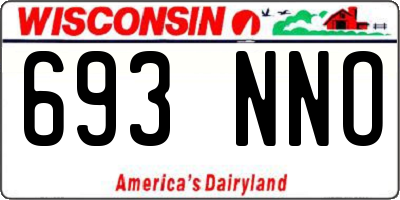 WI license plate 693NNO