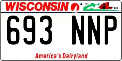 WI license plate 693NNP