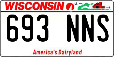WI license plate 693NNS