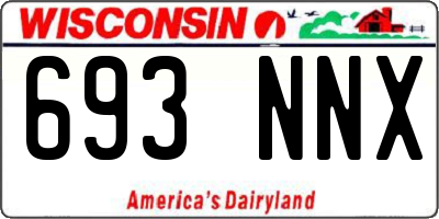 WI license plate 693NNX