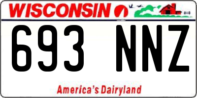 WI license plate 693NNZ