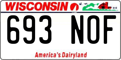 WI license plate 693NOF