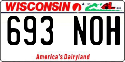 WI license plate 693NOH