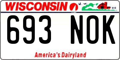 WI license plate 693NOK