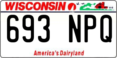 WI license plate 693NPQ