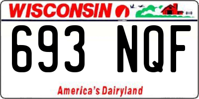 WI license plate 693NQF