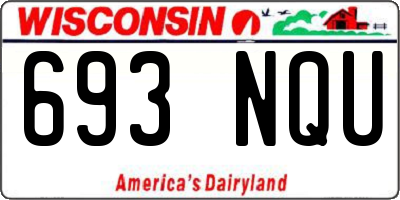 WI license plate 693NQU