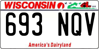 WI license plate 693NQV