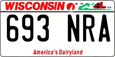 WI license plate 693NRA