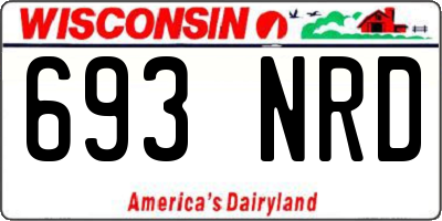 WI license plate 693NRD