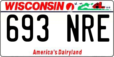 WI license plate 693NRE