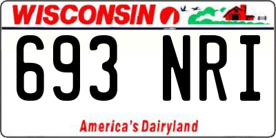 WI license plate 693NRI