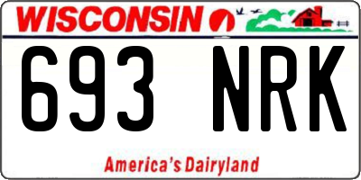 WI license plate 693NRK