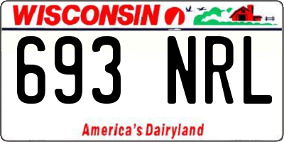 WI license plate 693NRL