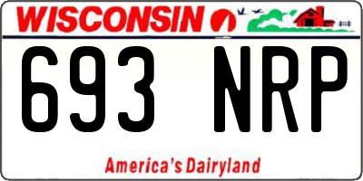 WI license plate 693NRP