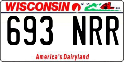 WI license plate 693NRR