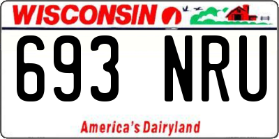 WI license plate 693NRU