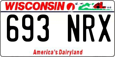 WI license plate 693NRX