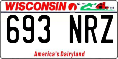 WI license plate 693NRZ