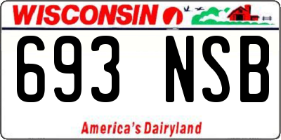 WI license plate 693NSB