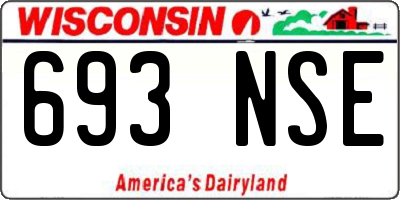 WI license plate 693NSE