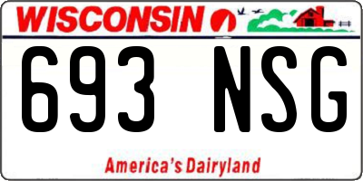 WI license plate 693NSG