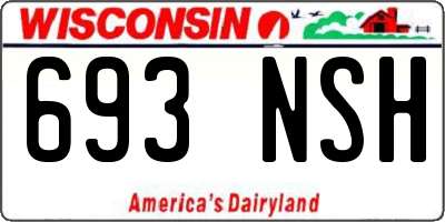 WI license plate 693NSH