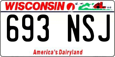 WI license plate 693NSJ