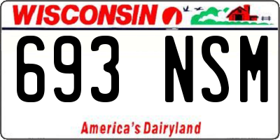 WI license plate 693NSM