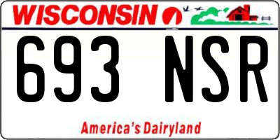 WI license plate 693NSR