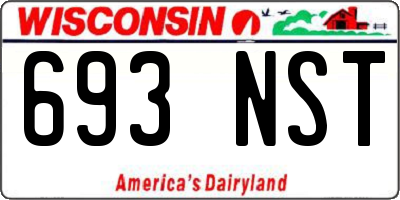 WI license plate 693NST