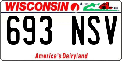 WI license plate 693NSV