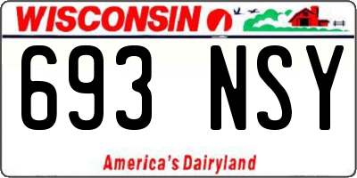 WI license plate 693NSY