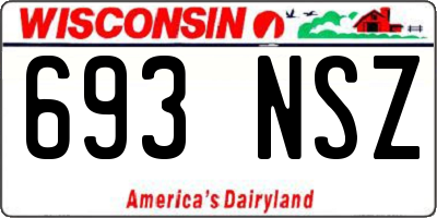 WI license plate 693NSZ