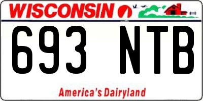 WI license plate 693NTB