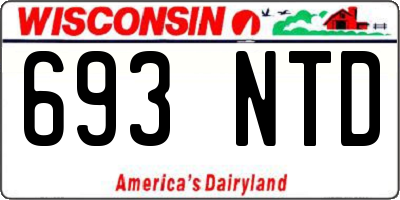 WI license plate 693NTD
