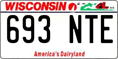 WI license plate 693NTE