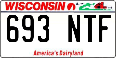 WI license plate 693NTF