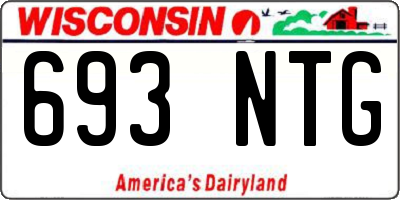 WI license plate 693NTG