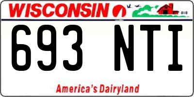 WI license plate 693NTI