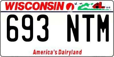 WI license plate 693NTM