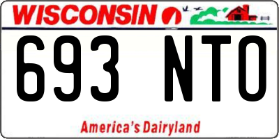 WI license plate 693NTO