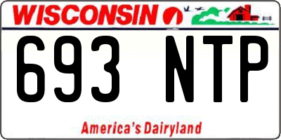 WI license plate 693NTP