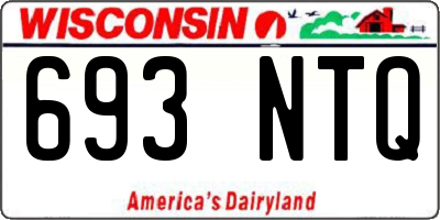 WI license plate 693NTQ