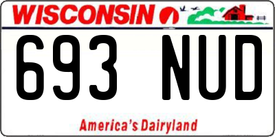 WI license plate 693NUD
