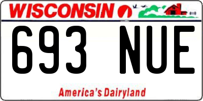 WI license plate 693NUE