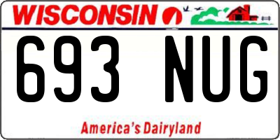 WI license plate 693NUG