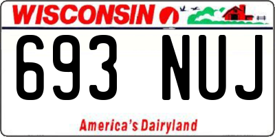 WI license plate 693NUJ
